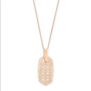 Kendra Scott Rose Gold Inez Filigree Necklace